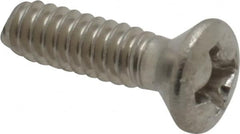 Value Collection - #6-32 UNC, 1/2" OAL Phillips Drive Machine Screw - Oval Head, Grade 18-8 Stainless Steel, Uncoated, Without Washer - Benchmark Tooling