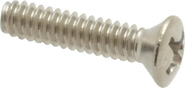 Value Collection - #6-32 UNC, 5/8" OAL Phillips Drive Machine Screw - Oval Head, Grade 18-8 Stainless Steel, Uncoated, Without Washer - Benchmark Tooling