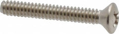 Value Collection - #6-32 UNC, 1" OAL Phillips Drive Machine Screw - Oval Head, Grade 18-8 Stainless Steel, Uncoated, Without Washer - Benchmark Tooling