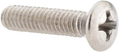 Value Collection - #8-32 UNC, 3/4" OAL Phillips Drive Machine Screw - Oval Head, Grade 18-8 Stainless Steel, Uncoated, Without Washer - Benchmark Tooling