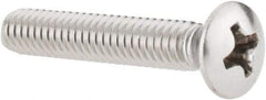 Value Collection - #8-32 UNC, 1" OAL Phillips Drive Machine Screw - Oval Head, Grade 18-8 Stainless Steel, Uncoated, Without Washer - Benchmark Tooling