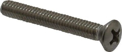 Value Collection - #8-32 UNC, 1-1/4" OAL Phillips Drive Machine Screw - Oval Head, Grade 18-8 Stainless Steel, Uncoated, Without Washer - Benchmark Tooling