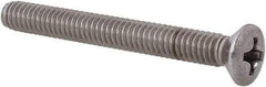 Value Collection - #8-32 UNC, 1-1/2" OAL Phillips Drive Machine Screw - Oval Head, Grade 18-8 Stainless Steel, Uncoated, Without Washer - Benchmark Tooling
