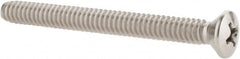 Value Collection - #10-24 UNC, 2" OAL Phillips Drive Machine Screw - Oval Head, Grade 18-8 Stainless Steel, Uncoated, Without Washer - Benchmark Tooling