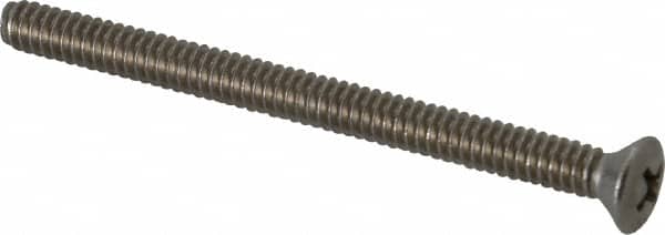Value Collection - #10-24 UNC, 2-1/2" OAL Phillips Drive Machine Screw - Oval Head, Grade 18-8 Stainless Steel, Uncoated, Without Washer - Benchmark Tooling