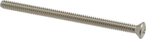 Value Collection - #10-24 UNC, 3" OAL Phillips Drive Machine Screw - Oval Head, Grade 18-8 Stainless Steel, Uncoated, Without Washer - Benchmark Tooling