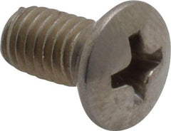 Value Collection - #10-32 UNF, 3/8" OAL Phillips Drive Machine Screw - Oval Head, Grade 18-8 Stainless Steel, Uncoated, Without Washer - Benchmark Tooling