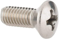 Value Collection - #10-32 UNF, 1/2" OAL Phillips Drive Machine Screw - Oval Head, Grade 18-8 Stainless Steel, Uncoated, Without Washer - Benchmark Tooling