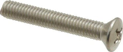 Value Collection - #10-32 UNF, 1-1/4" OAL Phillips Drive Machine Screw - Oval Head, Grade 18-8 Stainless Steel, Uncoated, Without Washer - Benchmark Tooling