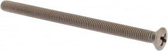 Value Collection - #10-32 UNF, 3" OAL Phillips Drive Machine Screw - Oval Head, Grade 18-8 Stainless Steel, Uncoated, Without Washer - Benchmark Tooling