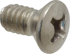 Value Collection - 1/4-20 UNC, 1/2" OAL Phillips Drive Machine Screw - Oval Head, Grade 18-8 Stainless Steel, Uncoated, Without Washer - Benchmark Tooling