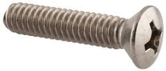 Value Collection - 1/4-20 UNC, 1-1/4" OAL Phillips Drive Machine Screw - Oval Head, Grade 18-8 Stainless Steel, Uncoated, Without Washer - Benchmark Tooling