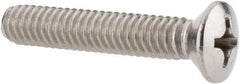 Value Collection - 1/4-20 UNC, 1-1/2" OAL Phillips Drive Machine Screw - Oval Head, Grade 18-8 Stainless Steel, Uncoated, Without Washer - Benchmark Tooling