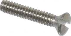 Value Collection - #6-32 UNC, 3/4" OAL Slotted Drive Machine Screw - Oval Head, Grade 18-8 Stainless Steel, Uncoated, Without Washer - Benchmark Tooling