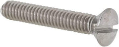 Value Collection - #8-32 UNC, 1" OAL Slotted Drive Machine Screw - Oval Head, Grade 18-8 Stainless Steel, Uncoated, Without Washer - Benchmark Tooling