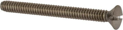 Value Collection - #10-24 UNC, 2" OAL Slotted Drive Machine Screw - Oval Head, Grade 18-8 Stainless Steel, Uncoated, Without Washer - Benchmark Tooling