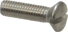 Value Collection - #10-32 UNF, 3/4" OAL Slotted Drive Machine Screw - Oval Head, Grade 18-8 Stainless Steel, Uncoated, Without Washer - Benchmark Tooling