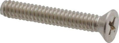 Value Collection - #10-32 UNF, 1" OAL Slotted Drive Machine Screw - Oval Head, Grade 18-8 Stainless Steel, Uncoated, Without Washer - Benchmark Tooling