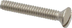 Value Collection - #10-32 UNF, 1-1/4" OAL Slotted Drive Machine Screw - Oval Head, Grade 18-8 Stainless Steel, Uncoated, Without Washer - Benchmark Tooling