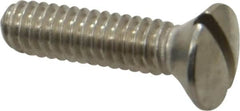 Value Collection - 1/4-20 UNC, 1" OAL Slotted Drive Machine Screw - Oval Head, Grade 18-8 Stainless Steel, Uncoated, Without Washer - Benchmark Tooling