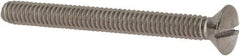 Value Collection - 1/4-20 UNC, 2-1/2" OAL Slotted Drive Machine Screw - Oval Head, Grade 18-8 Stainless Steel, Uncoated, Without Washer - Benchmark Tooling