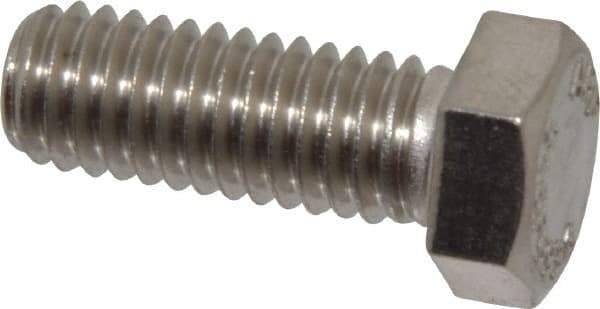 Value Collection - 3/8-16 UNC, 1" Length Under Head Hex Head Cap Screw - Grade 316 Stainless Steel, 9/16" Hex - Benchmark Tooling