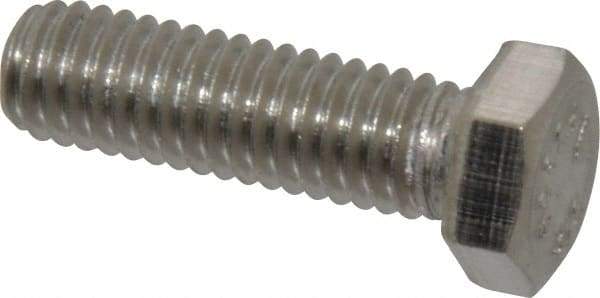 Value Collection - 3/8-16 UNC, 1-1/4" Length Under Head Hex Head Cap Screw - Grade 316 Stainless Steel, 9/16" Hex - Benchmark Tooling