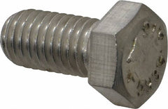 Value Collection - 1/2-13 UNC, 1" Length Under Head Hex Head Cap Screw - Grade 316 Stainless Steel, 3/4" Hex - Benchmark Tooling