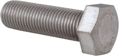 Value Collection - 3/8-24 UNF, 1-1/4" Length Under Head Hex Head Cap Screw - Grade 18-8 Stainless Steel, 9/16" Hex - Benchmark Tooling