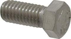 Value Collection - 7/16-14 UNC, 1" Length Under Head Hex Head Cap Screw - Grade 18-8 Stainless Steel, 5/8" Hex - Benchmark Tooling