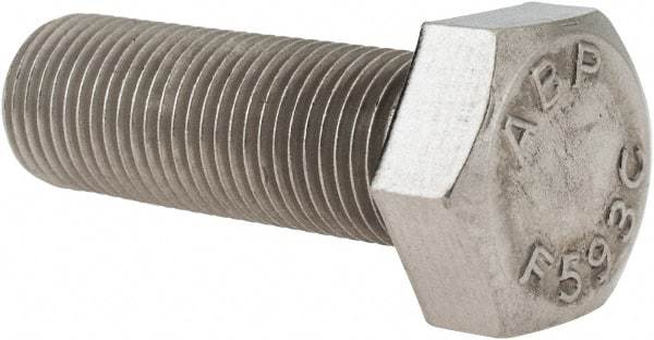 Value Collection - 1/2-20 UNF, 1-1/2" Length Under Head Hex Head Cap Screw - Grade 18-8 Stainless Steel, 3/4" Hex - Benchmark Tooling