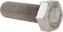 Value Collection - 1/2-20 UNF, 1-1/2" Length Under Head Hex Head Cap Screw - Grade 18-8 Stainless Steel, 3/4" Hex - Benchmark Tooling