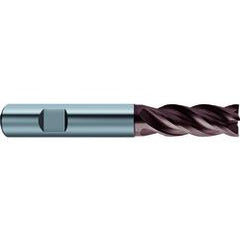 1/2x1/2x1x3-1/2 4Fl Carbide RF100 Diver End Mill-.0161 Chamfer-Weldon Shank-nano-Si - Benchmark Tooling