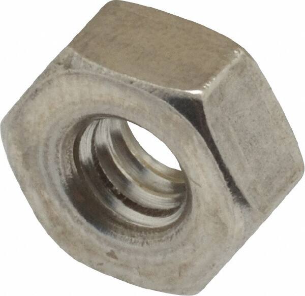 Value Collection - 1/4-20 UNC Stainless Steel Right Hand Heavy Hex Nut - 1/2" Across Flats, 15/64" High, Uncoated - Benchmark Tooling