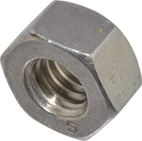 Value Collection - 5/16-18 UNC Stainless Steel Right Hand Heavy Hex Nut - 9/16" Across Flats, 19/64" High, Uncoated - Benchmark Tooling