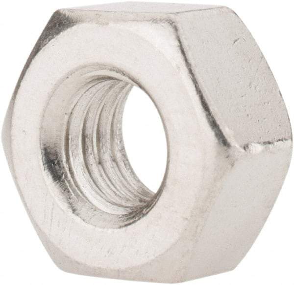 Value Collection - 3/8-16 UNC Stainless Steel Right Hand Heavy Hex Nut - 11/16" Across Flats, 23/64" High, Uncoated - Benchmark Tooling