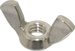 Value Collection - 1/4-20 UNC, Stainless Steel Standard Wing Nut - Grade 18-8, 1.1" Wing Span, 0.57" Wing Span - Benchmark Tooling