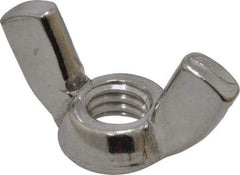 Value Collection - 3/8-16 UNC, Stainless Steel Standard Wing Nut - Grade 18-8, 1.44" Wing Span, 0.79" Wing Span - Benchmark Tooling