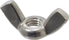 Value Collection - #10-32 UNF, Stainless Steel Standard Wing Nut - Grade 18-8, 0.91" Wing Span, 0.47" Wing Span - Benchmark Tooling