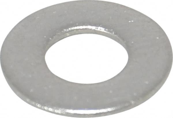 Value Collection - #10 Screw, Grade 18-8 Stainless Steel Standard Flat Washer - 13/64" ID x 7/16" OD, 0.031" Thick - Benchmark Tooling