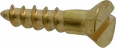 Value Collection - #4, 1/2" OAL, Slotted Drive, Flat Head Wood Screw - Benchmark Tooling