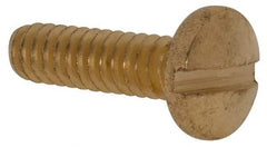 Value Collection - #6-32 UNC, 1/2" Length Under Head Slotted Drive Machine Screw - Binding Head, Brass, Uncoated, Without Washer - Benchmark Tooling