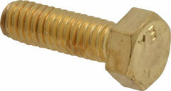 Value Collection - 5/16-18 UNC, 1" Length Under Head Hex Head Cap Screw - Brass, 1/2" Hex - Benchmark Tooling