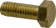 Value Collection - 3/8-16 UNC, 1" Length Under Head Hex Head Cap Screw - Brass, 9/16" Hex - Benchmark Tooling