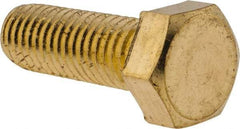 Value Collection - 1/2-13 UNC, 1-1/2" Length Under Head Hex Head Cap Screw - Brass, 3/4" Hex - Benchmark Tooling