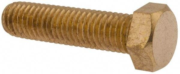 Value Collection - 1/2-13 UNC, 2" Length Under Head Hex Head Cap Screw - Brass, 3/4" Hex - Benchmark Tooling