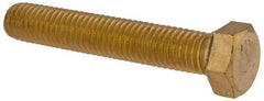 Value Collection - 1/2-13 UNC, 3" Length Under Head Hex Head Cap Screw - Brass, 3/4" Hex - Benchmark Tooling
