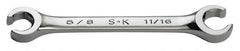 SK - 1/4 x 5/16", Chrome Finish, Open End Flare Nut Wrench - Benchmark Tooling