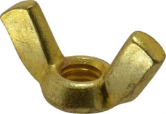 Value Collection - 5/16-18 UNC, Brass Standard Wing Nut - 1-1/4" Wing Span, 0.66" Wing Span - Benchmark Tooling