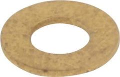 Value Collection - #6 Screw, Brass Standard Flat Washer - 0.147" ID x 5/16" OD, 0.025" Thick, Plain Finish - Benchmark Tooling